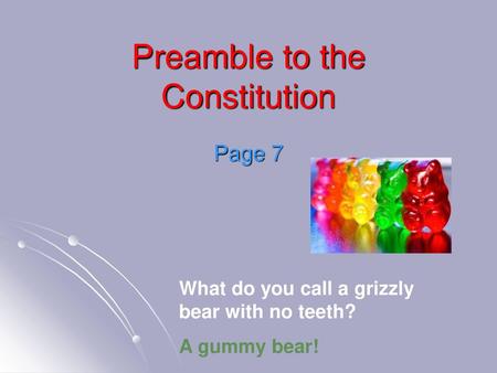 Preamble to the Constitution