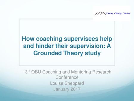 13th OBU Coaching and Mentoring Research Conference