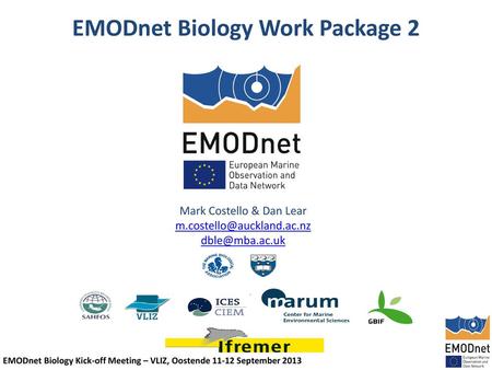 EMODnet Biology Work Package 2