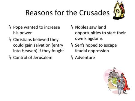 Reasons for the Crusades