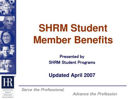 SHRM Student Member Benefits