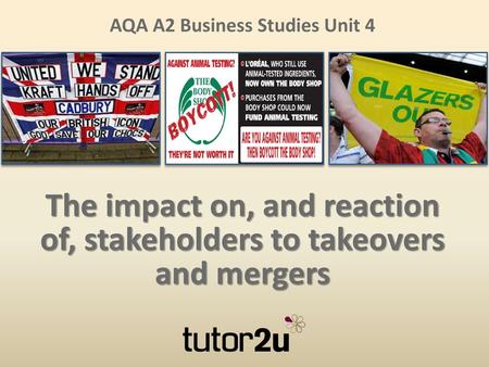 The impact on, and reaction of, stakeholders to takeovers and mergers