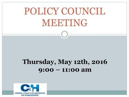 POLICY COUNCIL MEETING