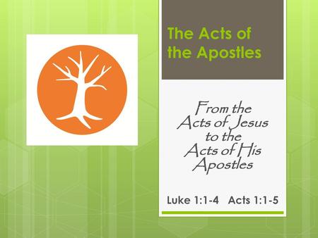 The Acts of the Apostles