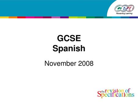 GCSE Spanish November 2008.