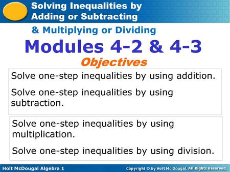 & Multiplying or Dividing