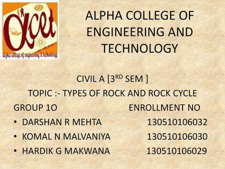 ALPHA COLLEGE OF ENGINEERING AND TECHNOLOGY