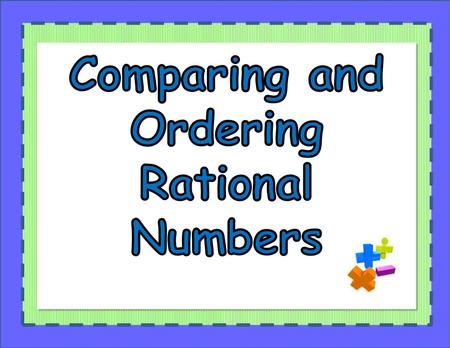 Comparing and Ordering