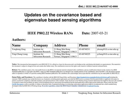 IEEE P Wireless RANs Date: