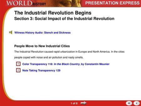 The Industrial Revolution Begins