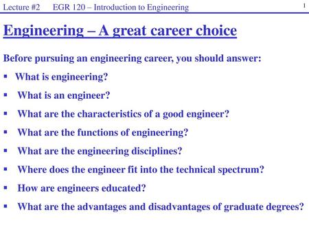 Engineering – A great career choice