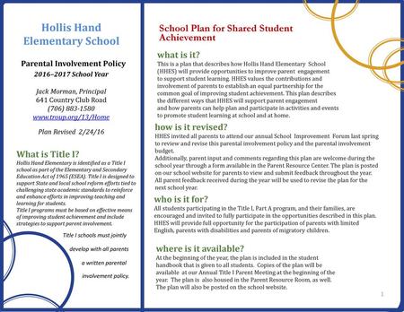 Parental Involvement Policy