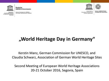 „World Heritage Day in Germany“