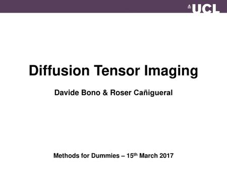 Diffusion Tensor Imaging