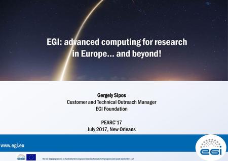 EGI: advanced computing for research in Europe… and beyond!