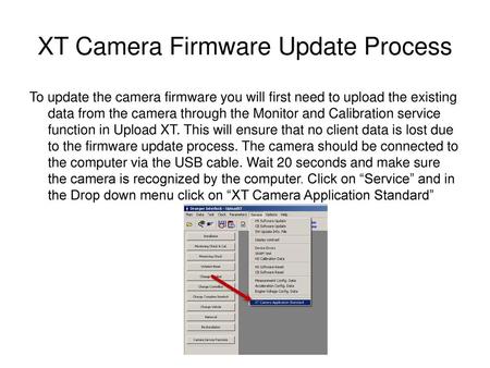 XT Camera Firmware Update Process