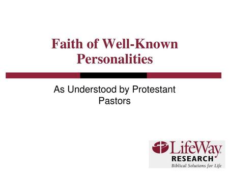 Faith of Well-Known Personalities