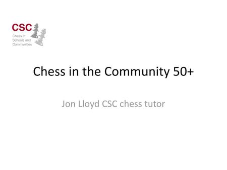 Chess in the Community 50+