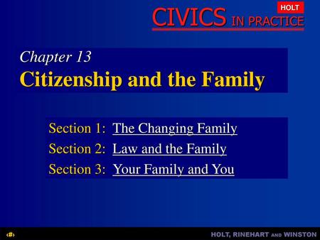 Chapter 13 Citizenship and the Family