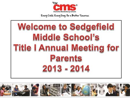 Why are we here? The Elementary and Secondary Education Act (ESEA) requires that each Title I School hold an Annual Meeting of Title I parents for the.