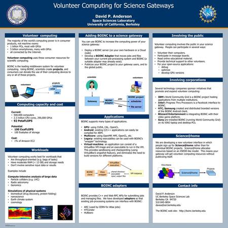 Volunteer Computing for Science Gateways