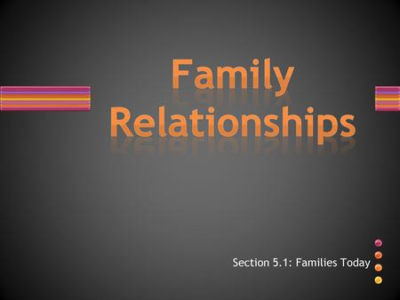 Section 5.1: Families Today