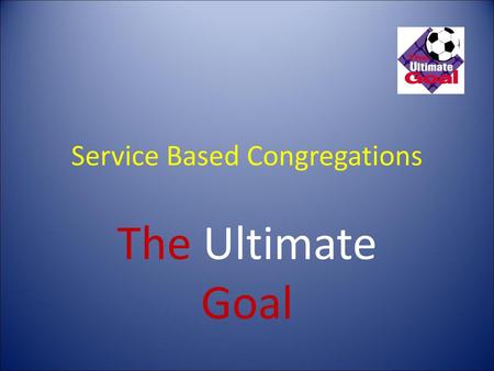 Service Based Congregations