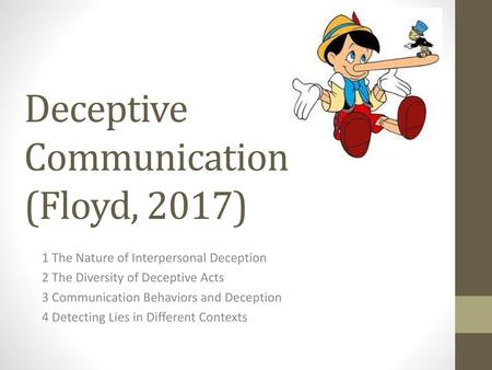 Deceptive Communication (Floyd, 2017)