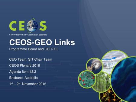 CEOS-GEO Links Programme Board and GEO-XIII