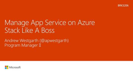 Manage App Service on Azure Stack Like A Boss