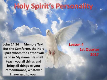 Holy Spirit’s Personality