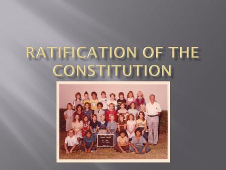 Ratification of the Constitution