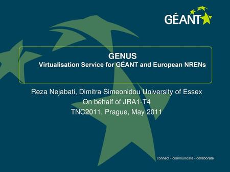 GENUS Virtualisation Service for GÉANT and European NRENs