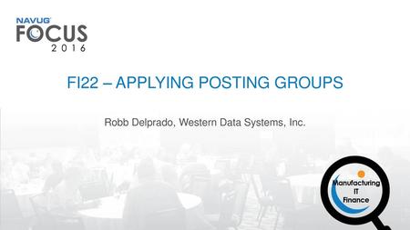 FI22 – Applying Posting Groups