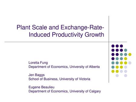 Plant Scale and Exchange-Rate-Induced Productivity Growth