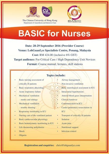 Date: September 2016 (Provider Course)