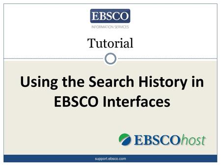 Using the Search History in EBSCO Interfaces