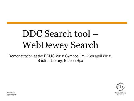 DDC Search tool – WebDewey Search