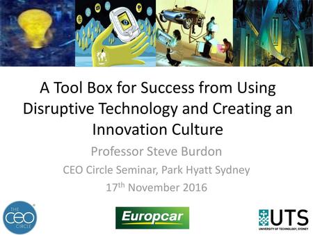 Professor Steve Burdon CEO Circle Seminar, Park Hyatt Sydney