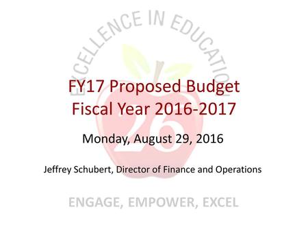 FY17 Proposed Budget Fiscal Year