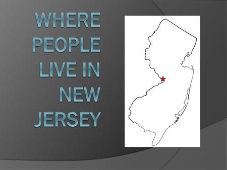 Where People Live in New JErsey