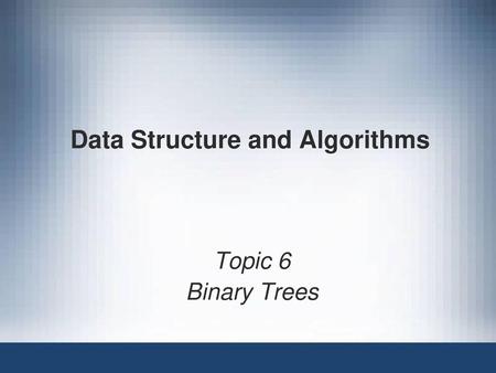 Data Structure and Algorithms