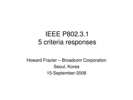 IEEE P criteria responses