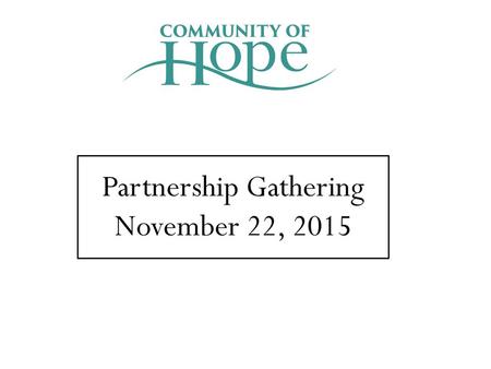 Partnership Gathering