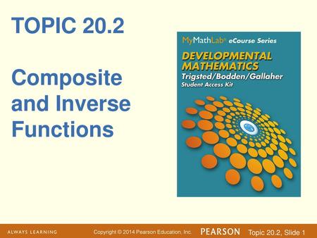 TOPIC 20.2 Composite and Inverse Functions