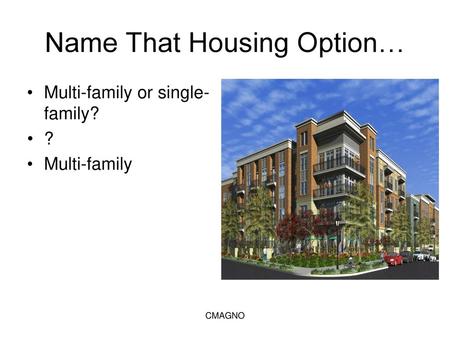 Name That Housing Option…