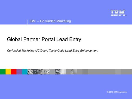 Global Partner Portal Lead Entry