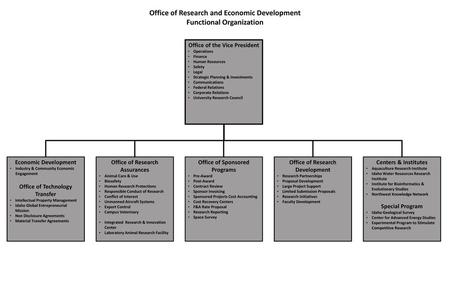 Office of Research and Economic Development Functional Organization