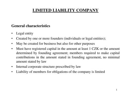 LIMITED LIABILITY COMPANY