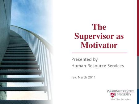 The Supervisor as Motivator